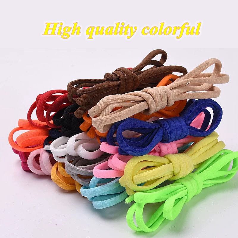 Elastic No Tie Shoelaces - One Size Fits All Adult and Kids Shoes