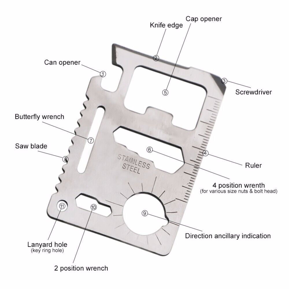 Pocket Survial Card Multi-Tool Outdoor